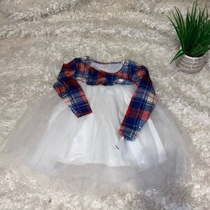 NWOT POP Plaid Infant Dress  3-6m or 60 European tulle k4 3 for $15 w bundle